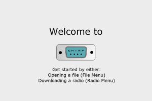 Chirp Software Welcome Screen